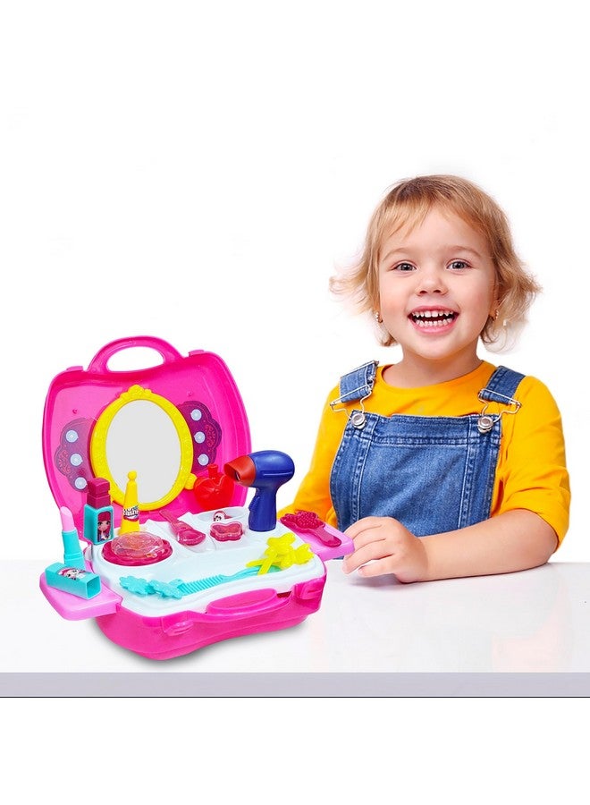 vGRASSP VGRASSP Makeup Roleplay Kit Toy for Girls - Pretend Play Beauty Fashion Cosmetic Accessories Suitcase (Fashion Suitcase)  - Image 4