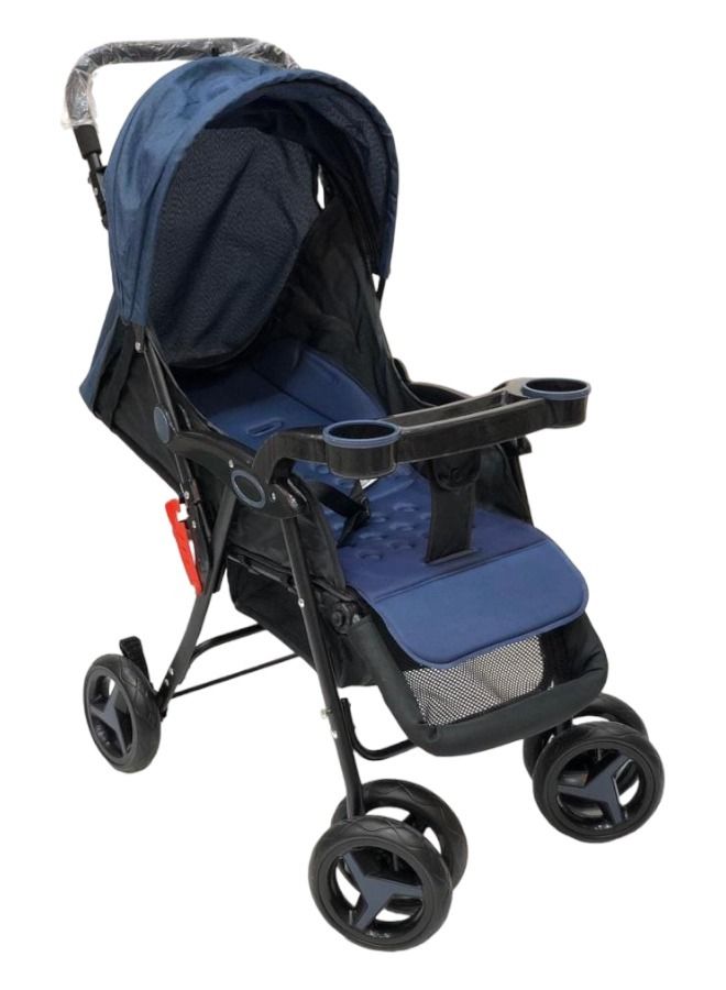 Toy Box Foldable Lightweight Baby Stroller with Food Tray for 0-3 Year Baby Boys,Girls Travel Friendly with Full Canopy, 360° Wheel, Reclining Pram