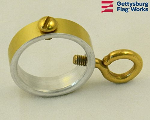 Gettysburg Flag Works Gold Finished Aluminum Attachment Ring for Indoor Pole - fits 1.25" Dia. - Image 2