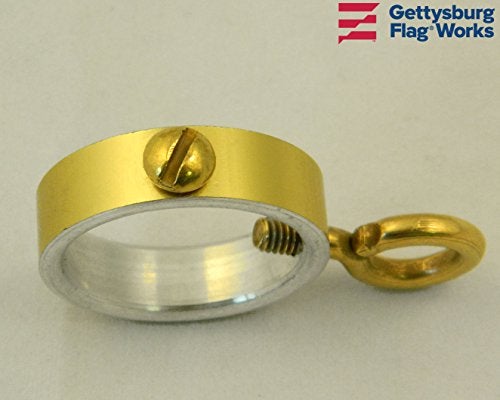 Gettysburg Flag Works Gold Finished Aluminum Attachment Ring for Indoor Pole - fits 1.25" Dia. - Image 3