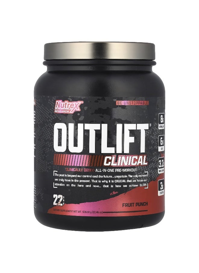 Nutrex Research Nutrex Research, Outlift® Clinical, Fruit Punch, 22.46 oz (636.61 g)  - Image 1