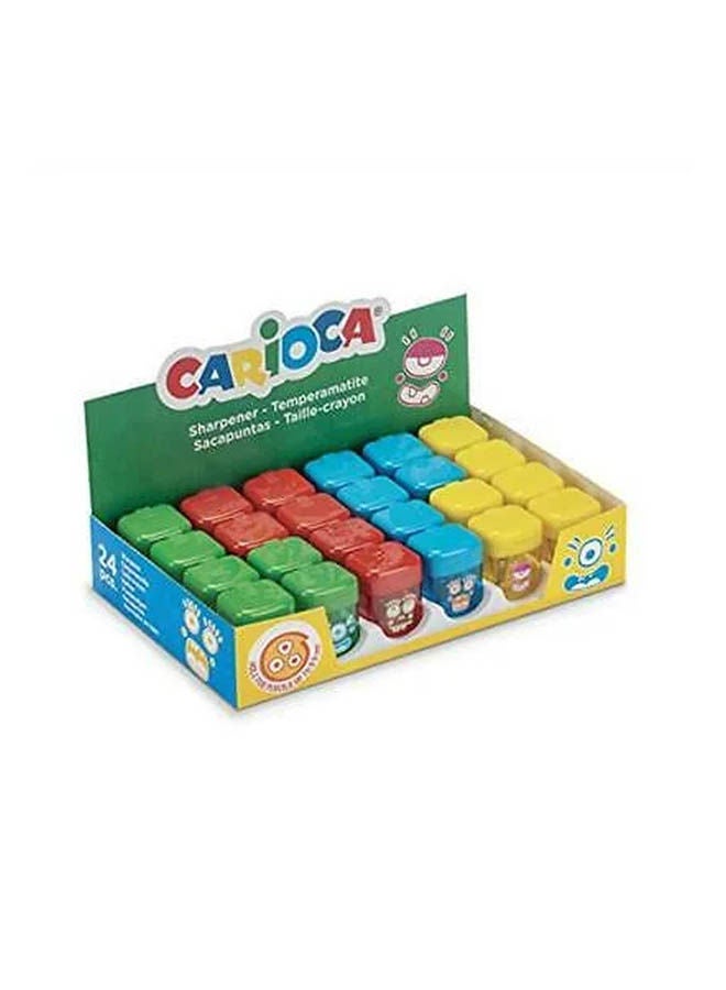 carioca Sharpener 1 Hole 24 Pcs Multicolour
