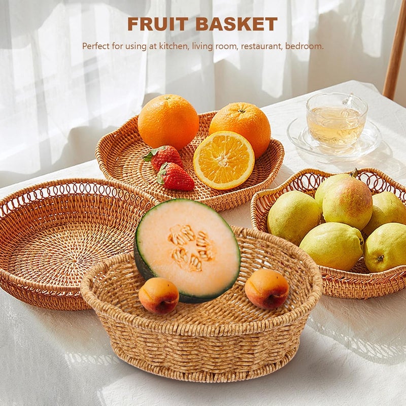 Heart-shaped Candy Basket Small Woven Kitchen Storage Basket Multi-function Fruit and Snack Holder for Home and Party Use - Image 5