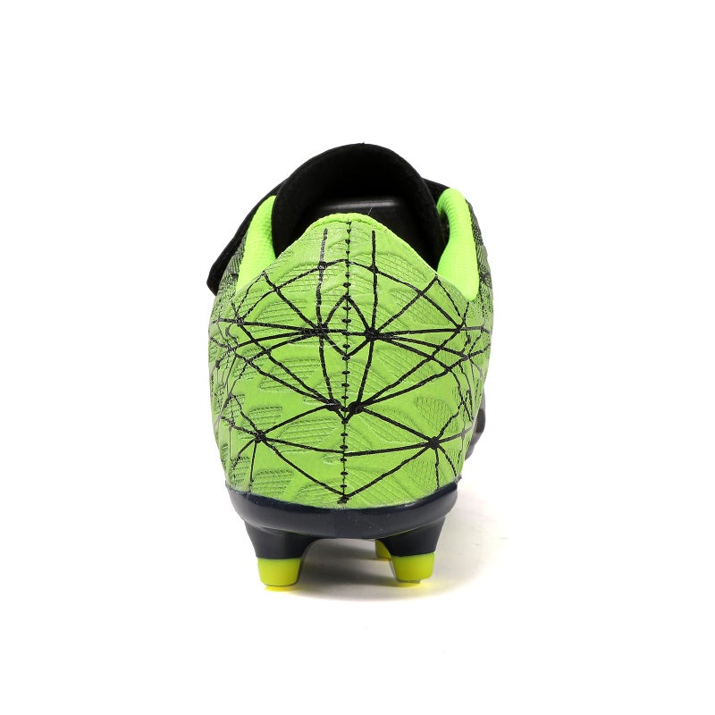 Skerxut Soccer Cleats, Kids Firm Ground Football Shoes, Boys Girls Athletic Outdoor (Black/Green, Toddler, 10, Numeric, US Footwear Size System, Medium) - Image 5