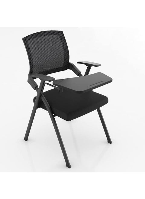 Ergonomic Foldable Office Chair with Removable Side Table – Lecture and Training Study Chair, Ideal for Offices, Classrooms, and Meeting Rooms – Breathable Mesh Design with Padded Seat and Durable Metal Frame