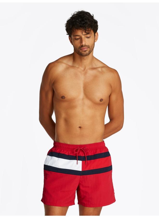 تومي هيلفيغر شورت متوسط برباط وشعار - Image 1