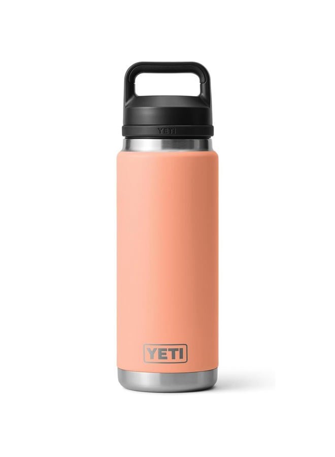 YETI Rambler 750ml Water Bottle, Leakproof, Vacuum Insulated, Stainless Steel with Chug Cap, Peach - Image 1