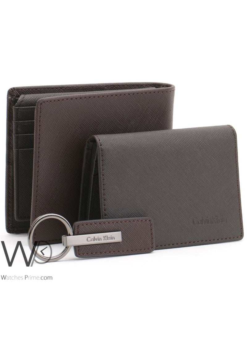 Calvin Klein Men's Wallet and Card Holder with Leather Keychain