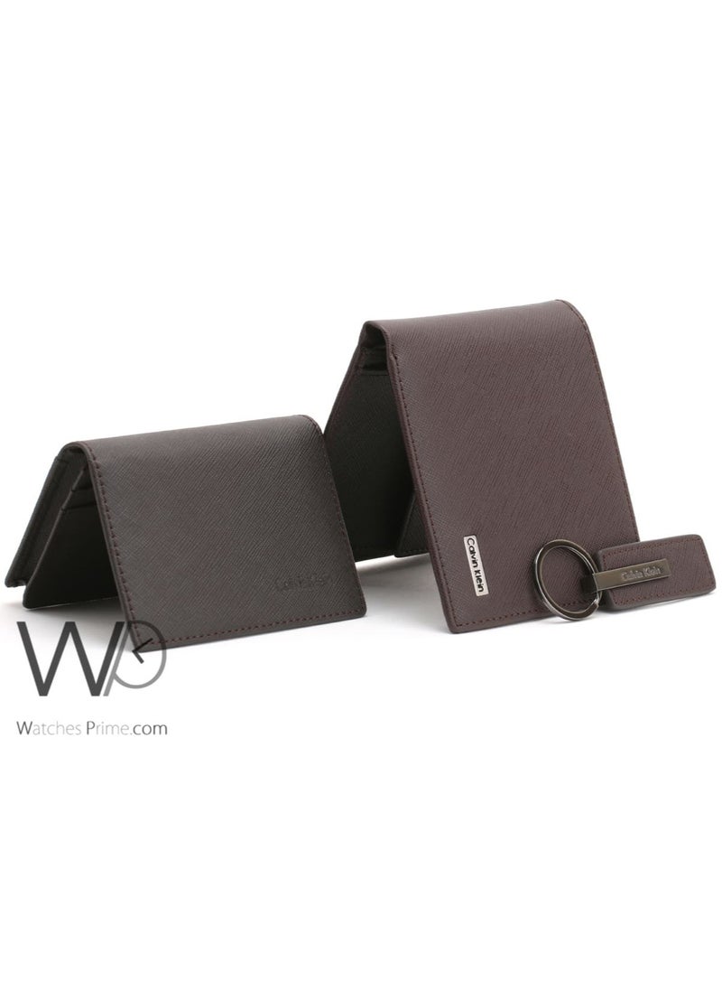 Calvin Klein Men's Wallet and Card Holder with Leather Keychain