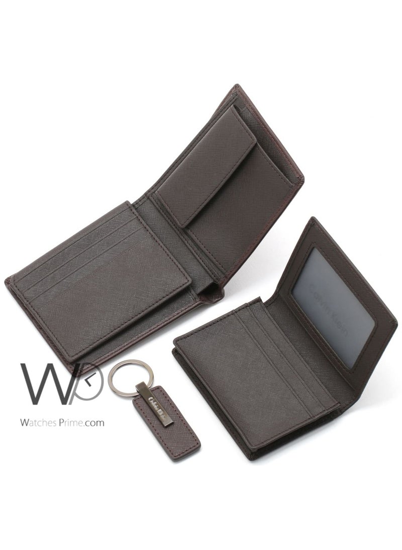 Calvin Klein Men's Wallet and Card Holder with Leather Keychain
