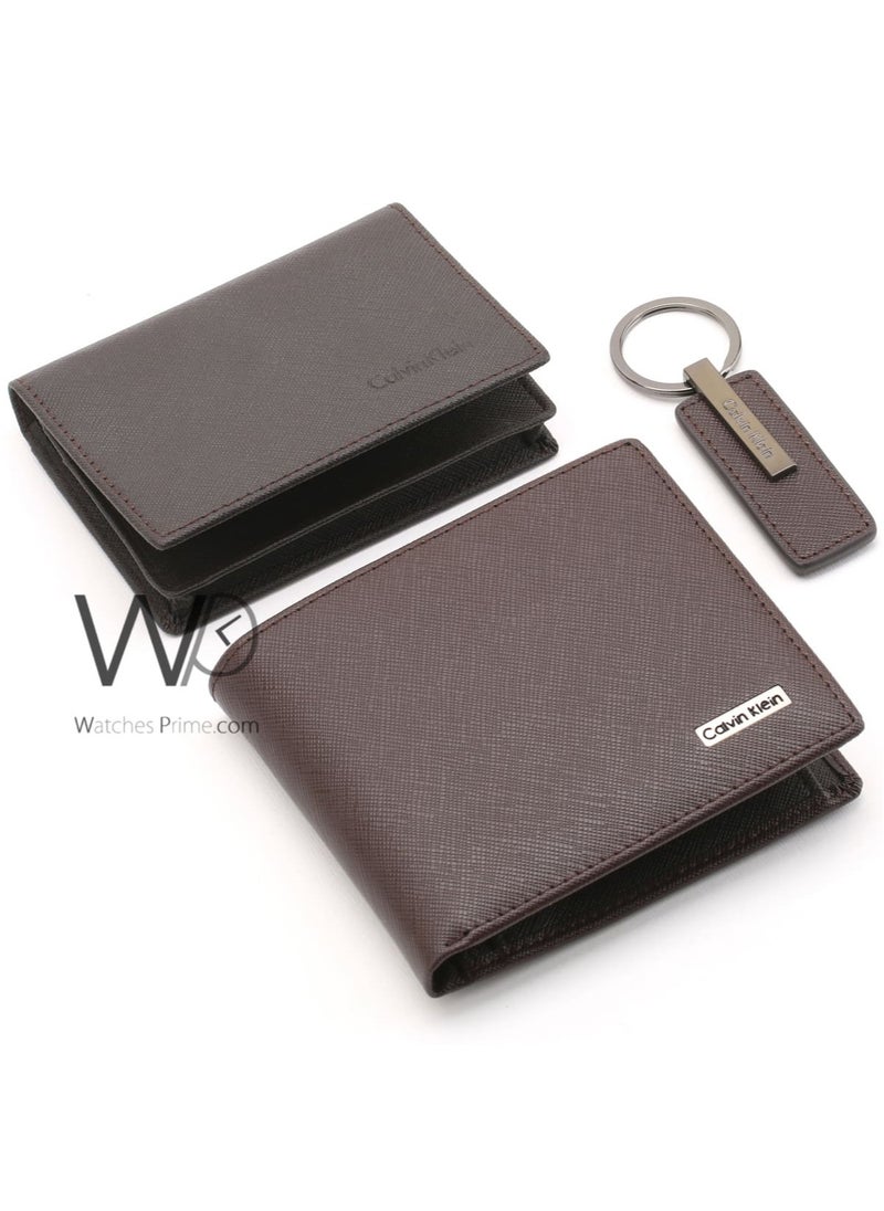 Calvin Klein Men's Wallet and Card Holder with Leather Keychain