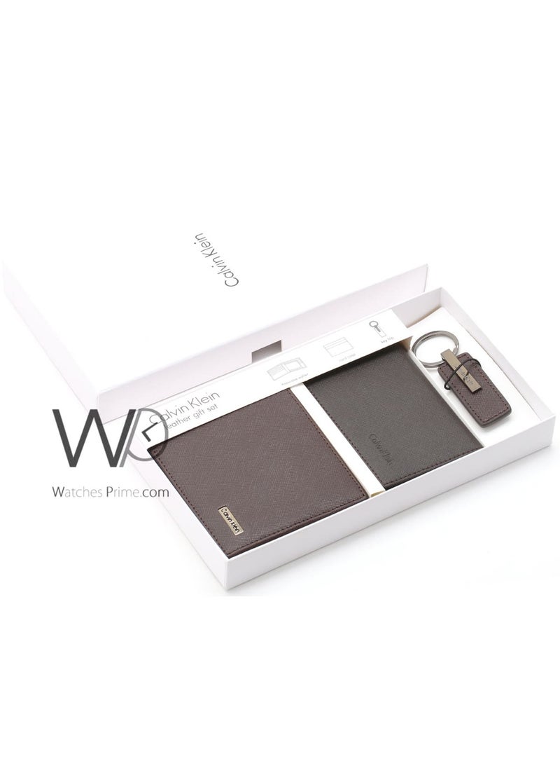 Calvin Klein Men's Wallet and Card Holder with Leather Keychain