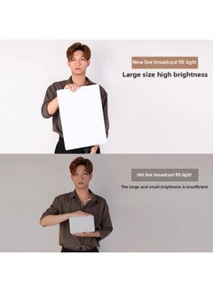 General Live Fill Light Anchor Dedicated Led Photographer Lighting Light Indoor Square Flat Panel Light-Light Source Color:【 12inch Full Screen】 Desktop Disc Bracket + Single Camera Position  - Image 5