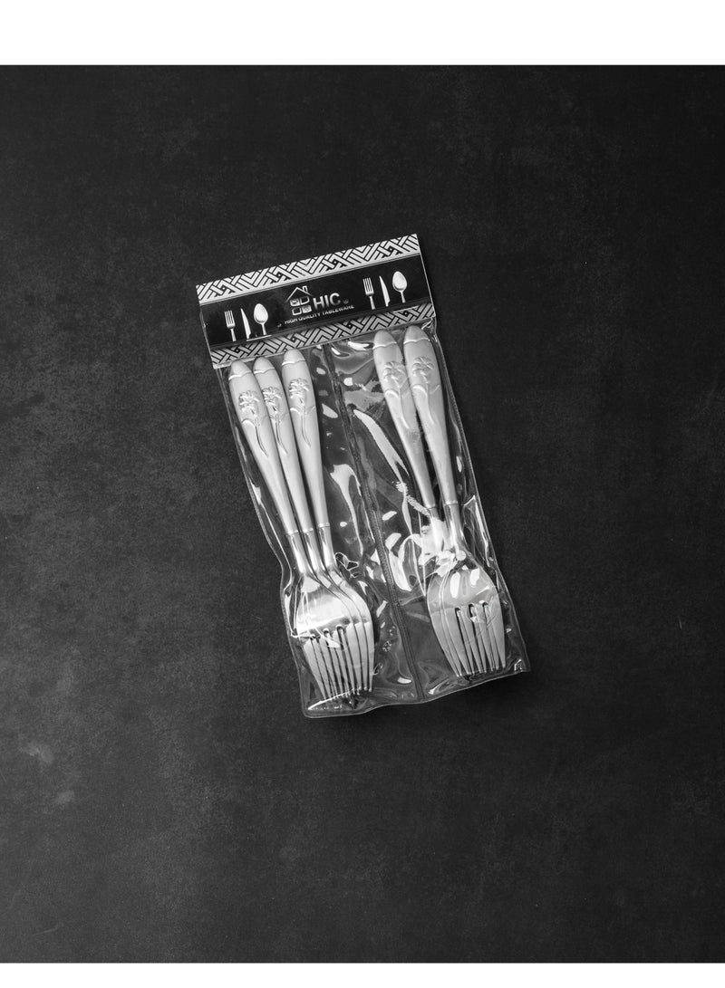 Hic Japanese stainless steel dinner fork set 6 pieces - Image 4