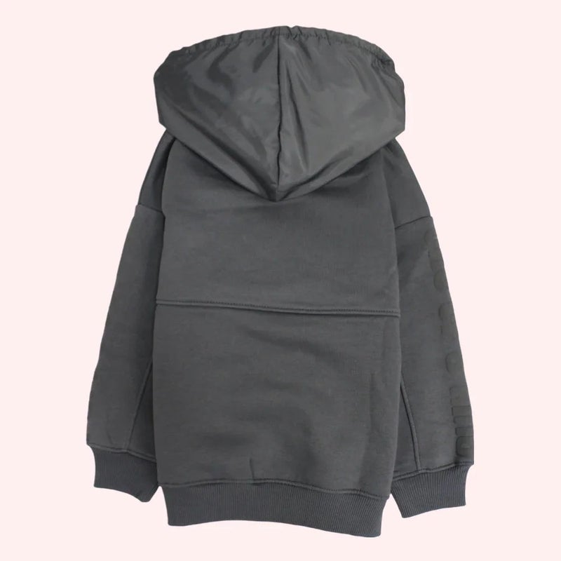 playmore Kids Unisex "Grey One of a Kind Sleeve" Hoodie - Image 2