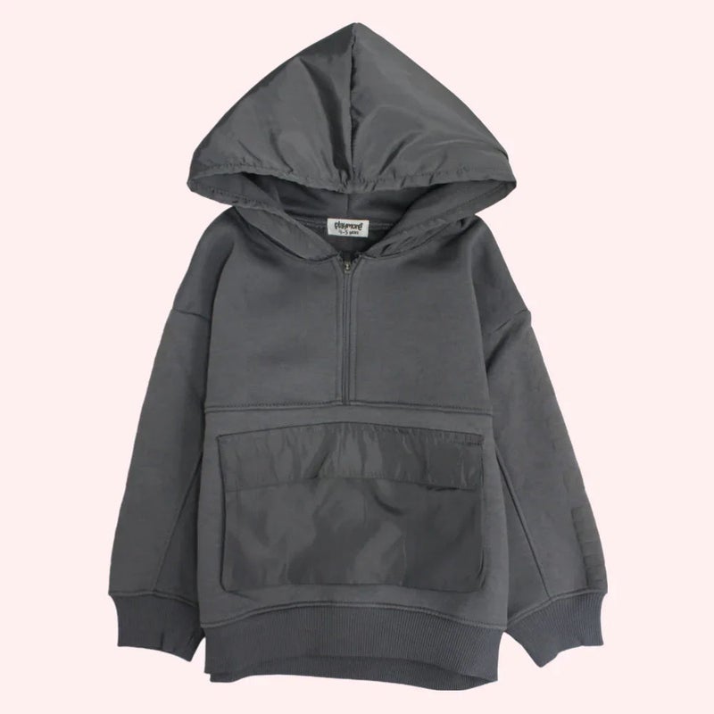 playmore Kids Unisex "Grey One of a Kind Sleeve" Hoodie - Image 1