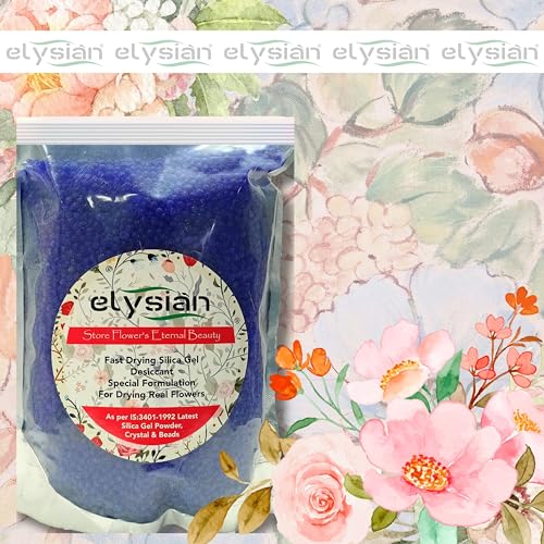 Elysian 1Kg Blue Silica Gel Crystals | Indicating Moisture Absorber Beads (Blue to Pink) | Reusable Desiccant for Flower Drying, Resin Art, Crafts, Storage & Humidity Control - Image 3