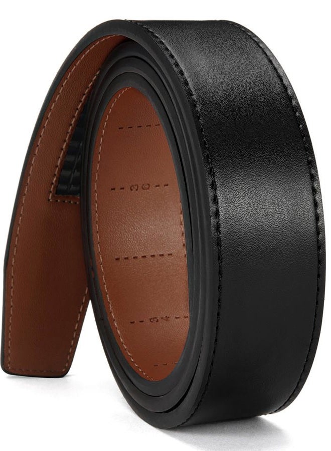 CHAOREN Ratchet Belt Replacement Strap 1 3/8”, Leather Belt Strap for 40MM Slide Click Buckle, Epic - Black, 36-42W - Image 1