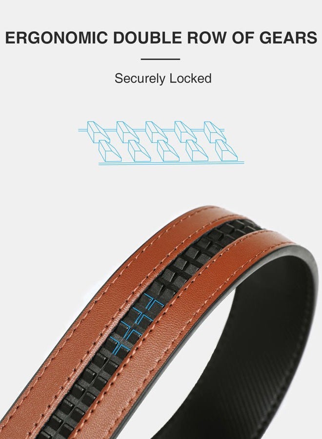 CHAOREN Ratchet Belt Replacement Strap 1 3/8”, Leather Belt Strap for 40MM Slide Click Buckle, Epic - Black, 36-42W - Image 3