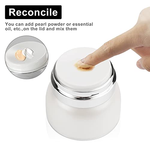 USRommaner 2 Pack 2 Oz/60ml Airless Pump Jar Pot,Empty Acrylic Vacuum Face Cream Jar with Press Pump,Portable Refillable Travel Lotion Sample Cosmetic Container for Makeup,Essence,Lotion,Moisturizer,Eye Cream - Image 5