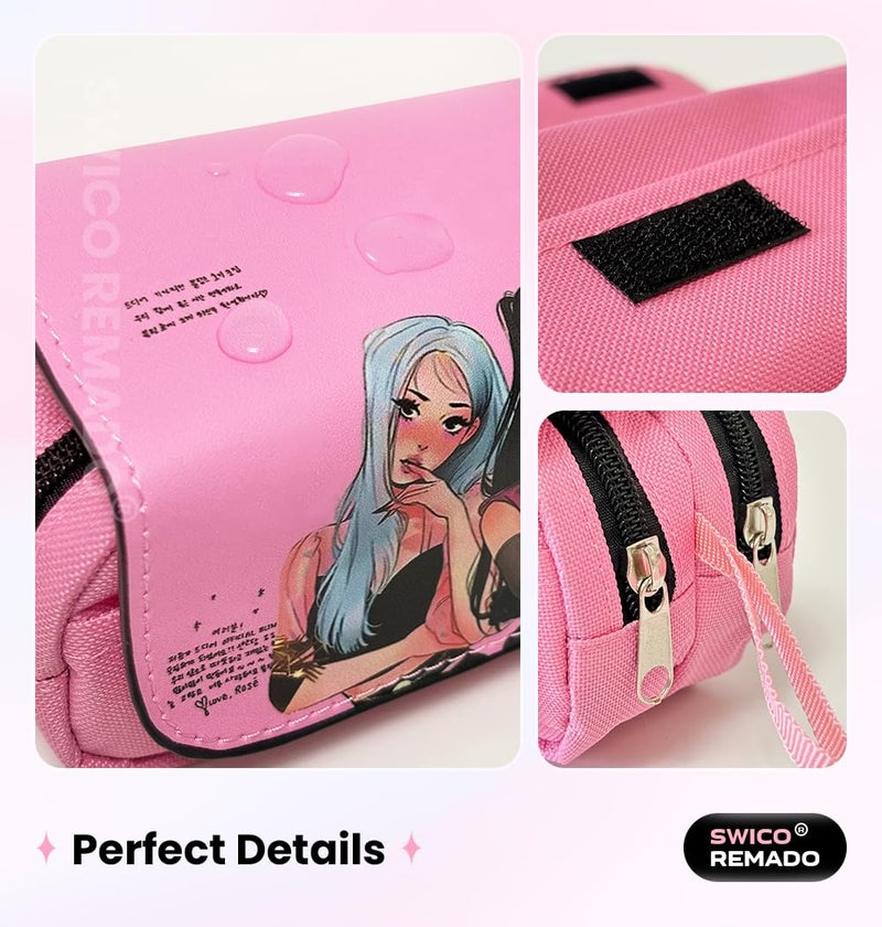 Swico Remado Cute Marker Pen Organizer Big Storage Pen Pouch Bag for Office Supplies - Image 4