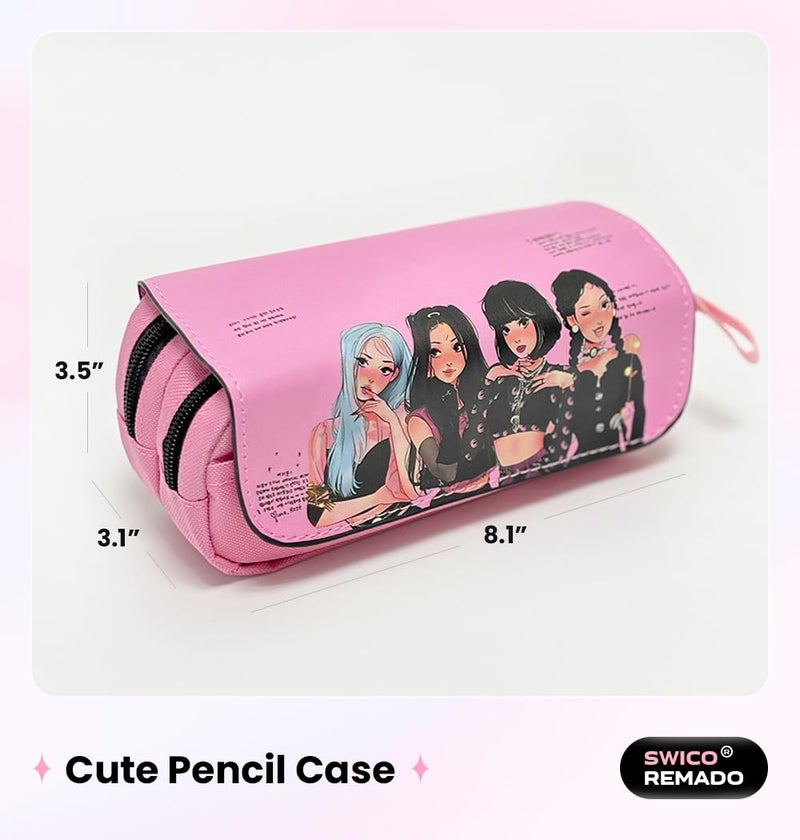 Swico Remado Cute Marker Pen Organizer Big Storage Pen Pouch Bag for Office Supplies - Image 2