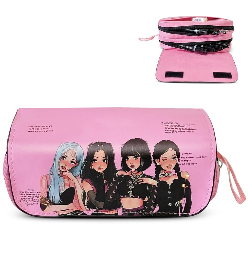 Swico Remado Cute Marker Pen Organizer Big Storage Pen Pouch Bag for Office Supplies - Image 5