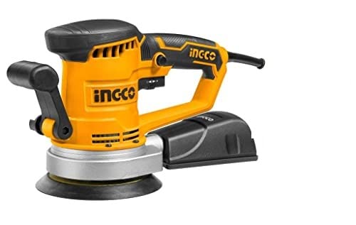 Ingco 150mm 450 Watt Variable Speed Valcrops Base Rotary Sander RS4508, Yellow - Image 4