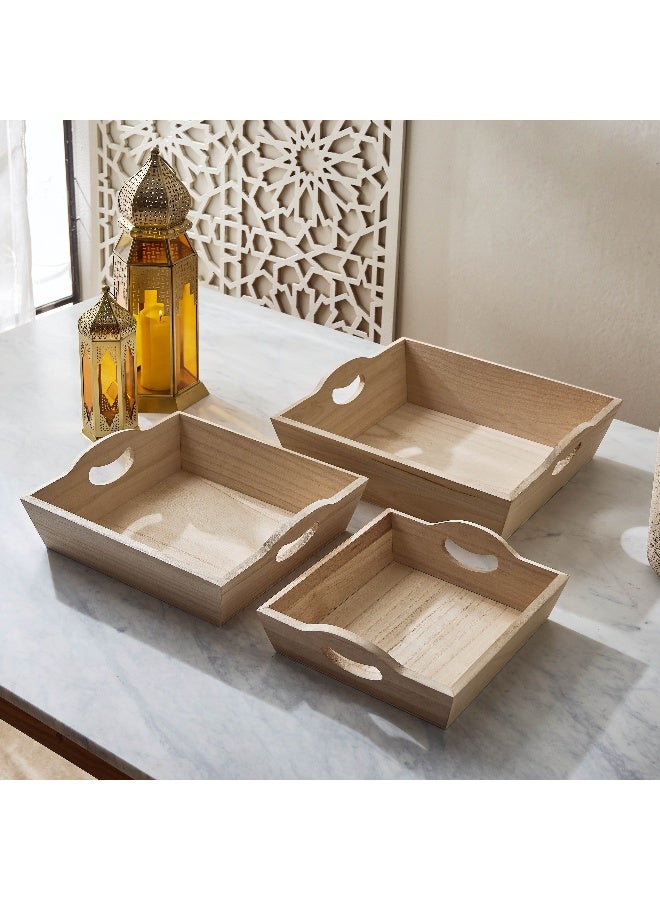 Home Box Paulownia 3 - Pieces Wooden Box Set - Image 2