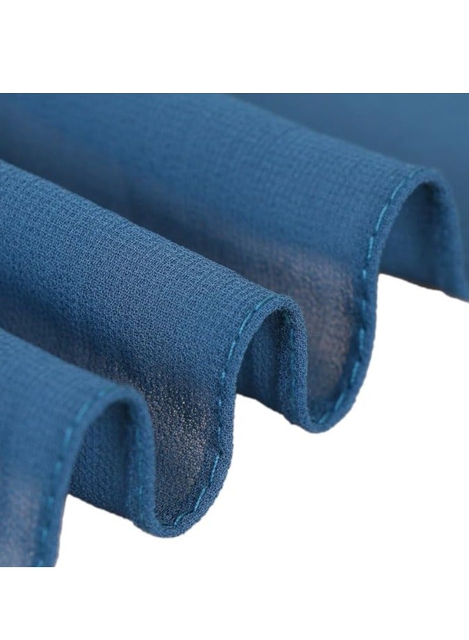 ELTRAZONE Solid Color Bubble Chiffon Scarf for Women Fashion Soft Hijab Long Scarf Wrap Scarves - Image 4