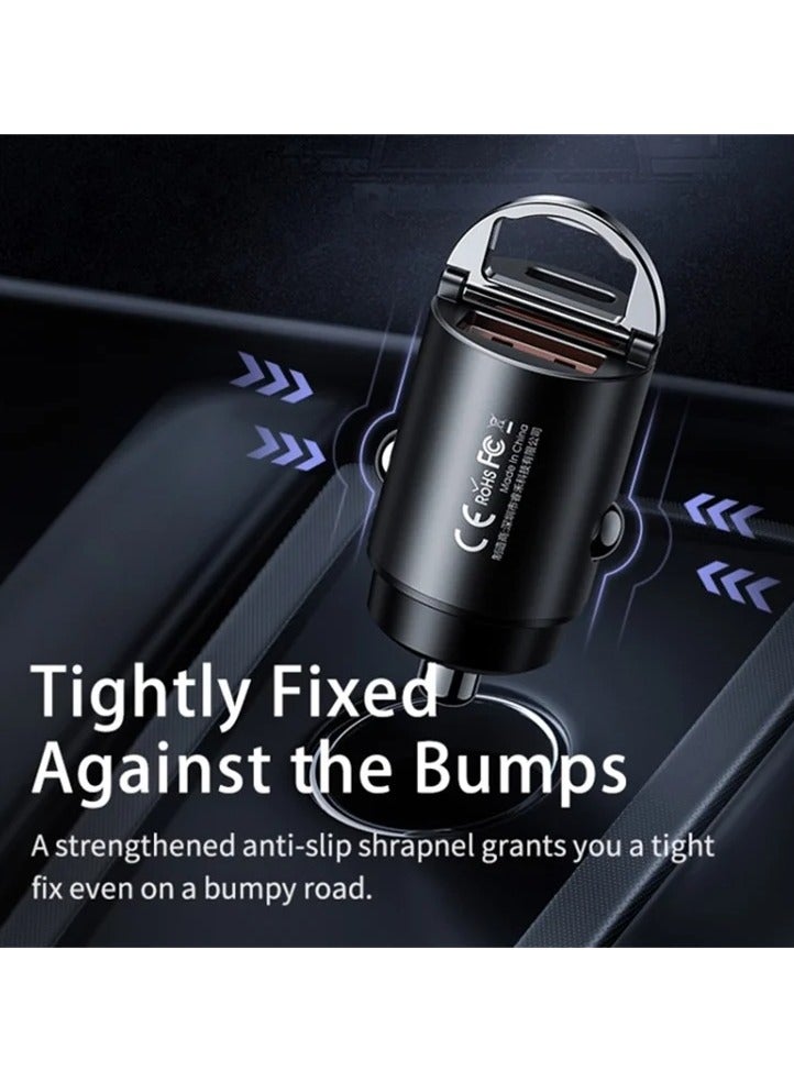 ريماكس شاحن سيارة سريع بقوة 45 واط بمنفذين تايب سي - Image 4