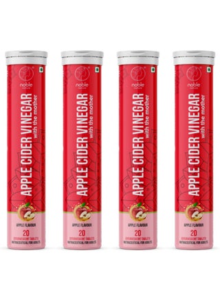 Apple Cider Vinegar Tablets - 80 Effervescent Tablets | Pomegranate Extract, Vitamin C, B6 & B12 | Weight Management, Improves Gut Health, Enhances Metabolism | Pack of 4 x 20 Tablets | - pzsku/Z6D4B686F0C201E989DC0Z/45/1746209262/d3479490-ed16-461a-895d-674cdc67b3c7