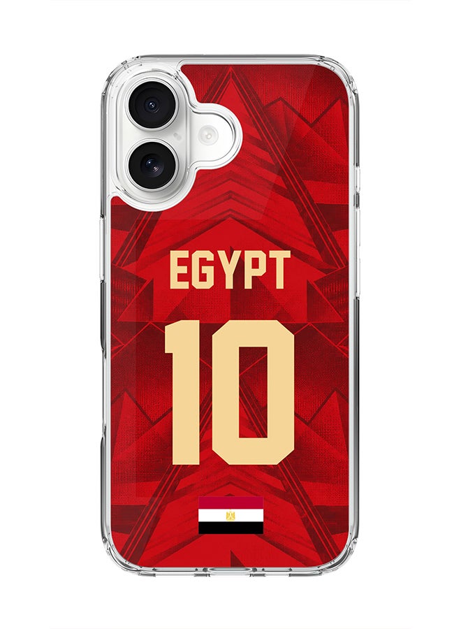 Stylizedd Classic Clear Magnetic Case for Apple iPhone 17 , Hybrid Soft Case Flexible Edges Anti Drop TPU PC Gel Thin Transparent Cover [ Designed for Apple iPhone 17 ] - Football Team Egypt World Cup 2026 - Image 1