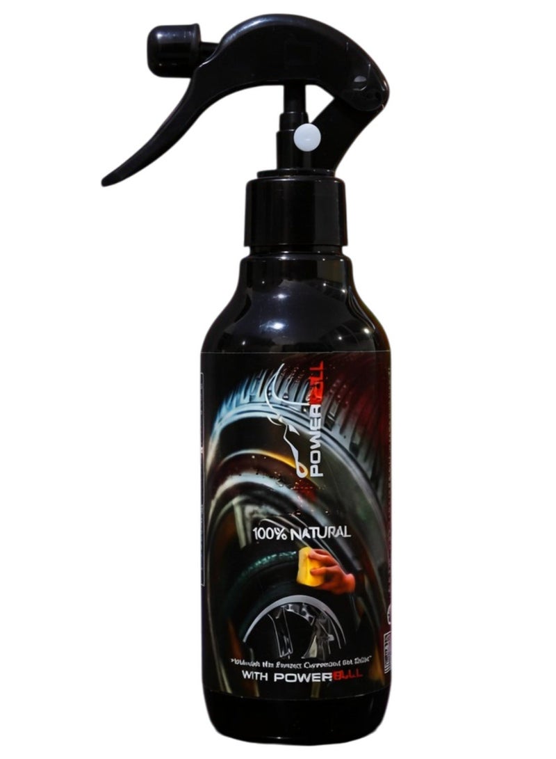 باوربول ملمع كاوتش من PowerBULL , منظف فائق الجوده , لمعان يدوم طويلا , مواد طبيعيه بالكامل , 325mL - Image 1
