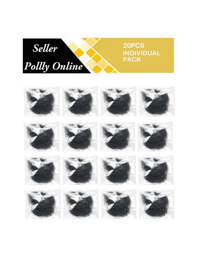 Polly Online 20 Pcs Hair Nets for Women Bun,Invisible Hair Nets Elastic Edge Mesh (Black)  - Image 3