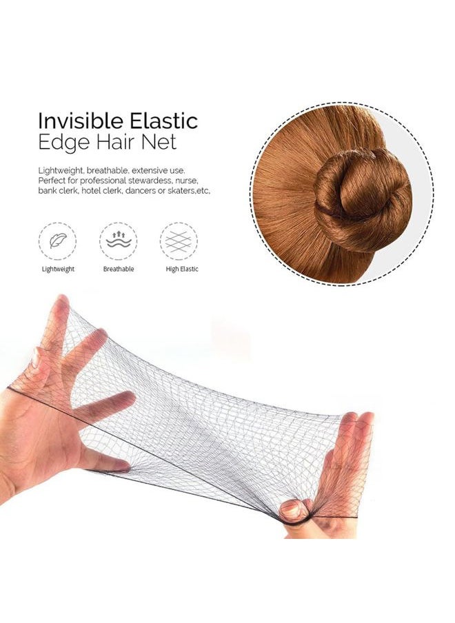 Polly Online 20 Pcs Hair Nets for Women Bun,Invisible Hair Nets Elastic Edge Mesh (Black)  - Image 4