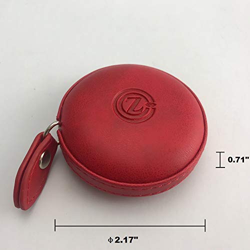 Z_جوده وثقه Sewing Tape Measure, Medical Body Cloth Tailor Craft Dieting Measuring Tape, 79 Inch/2 M Dual Sided Retractable Ruler with Push Button Round(1 Pack, Red) - Image 5