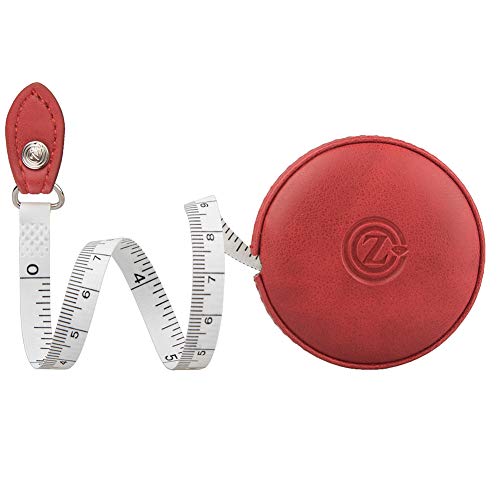 Z_جوده وثقه Sewing Tape Measure, Medical Body Cloth Tailor Craft Dieting Measuring Tape, 79 Inch/2 M Dual Sided Retractable Ruler with Push Button Round(1 Pack, Red) - Image 1