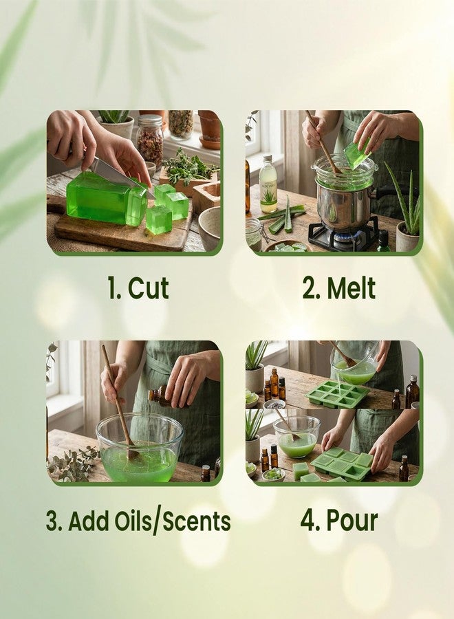 Pratha Naturals Melt and Pour soap base | Aloe Vera Soap Base 500gm | Pure and Natural - No Paraben, SLS, Tallow. (500gm, Aloe Vera Ultra Clear) - Image 4