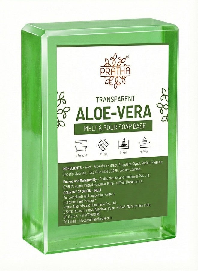 Pratha Naturals Melt and Pour soap base | Aloe Vera Soap Base 500gm | Pure and Natural - No Paraben, SLS, Tallow. (500gm, Aloe Vera Ultra Clear) - Image 1