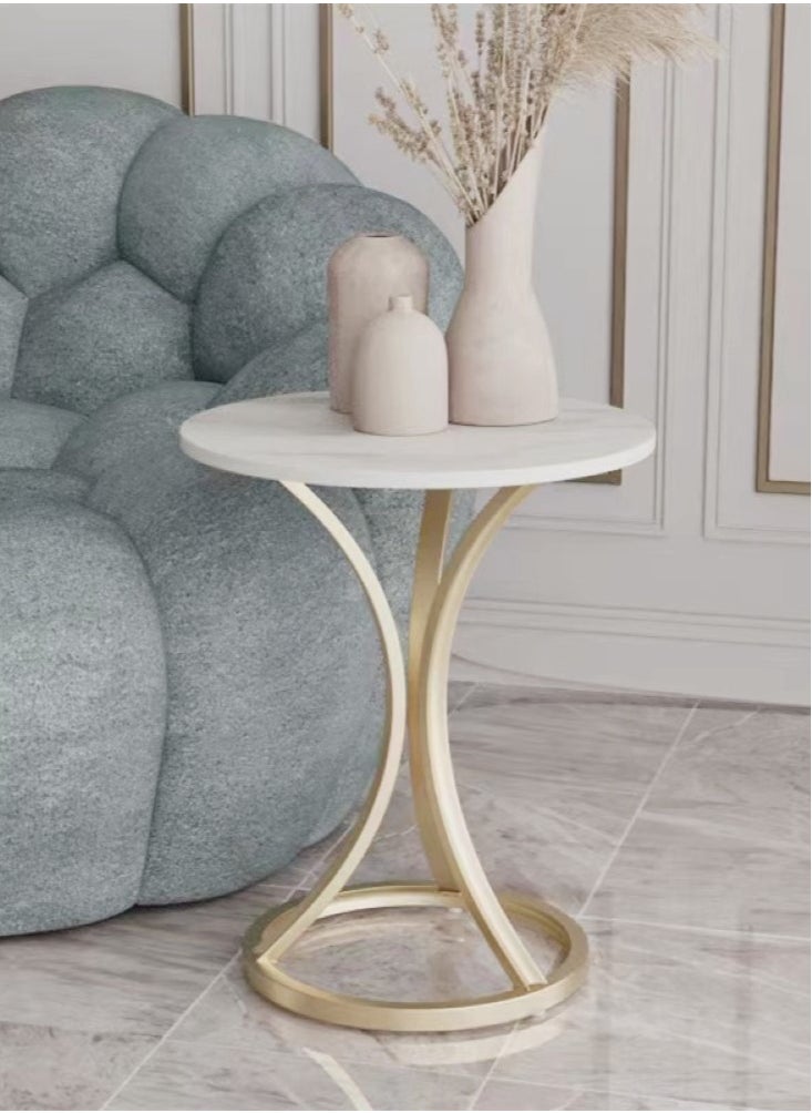Kutis - 1-Piece Small Side Table Coffee Table Nordic Sofa Side Cabinet Living Room Home Round Table End Table 40x35x57 cm - Image 1
