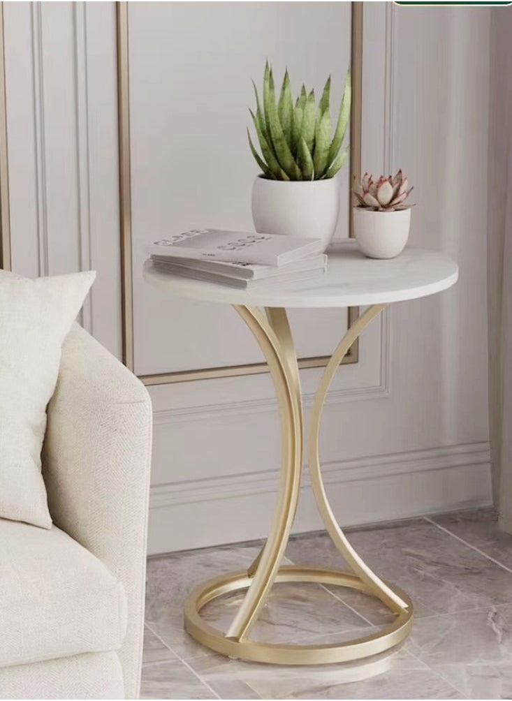 Kutis - 1-Piece Small Side Table Coffee Table Nordic Sofa Side Cabinet Living Room Home Round Table End Table 40x35x57 cm - Image 1