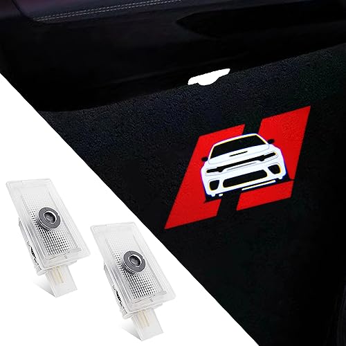 uuakarin 2 PCS No-Fading Car Door Logo Lights Compatible for Charger 2010-present Courtesy LED Ghost Shadow Light Projector Lamps Accessories(red line) - Image 1