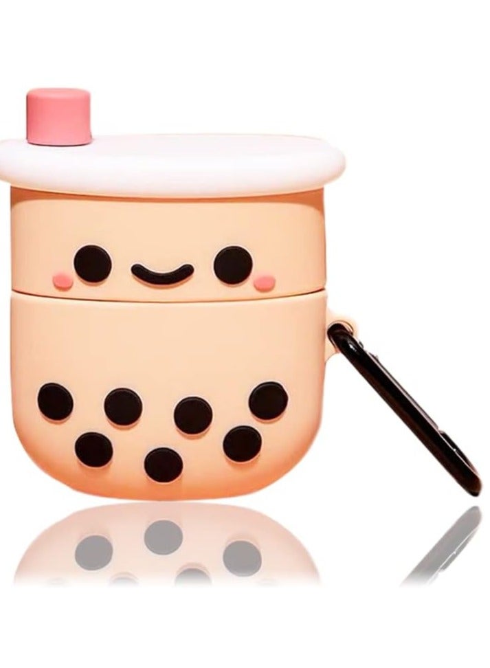 Cute Soft Silicone Case Compatible with Apple AirPods 4 Generation (2024) Full 360° Protection Dust-Proof Shockproof Case Cover with Hook - Image 1