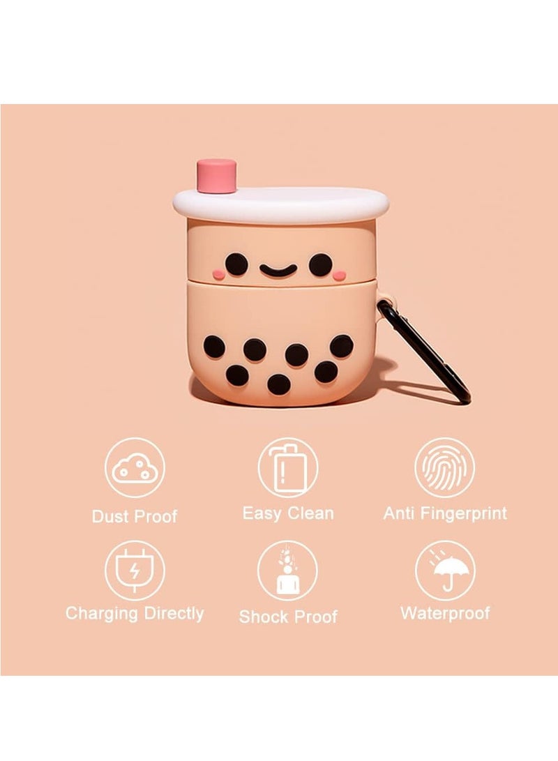 Cute Soft Silicone Case Compatible with Apple AirPods 4 Generation (2024) Full 360° Protection Dust-Proof Shockproof Case Cover with Hook - Image 2