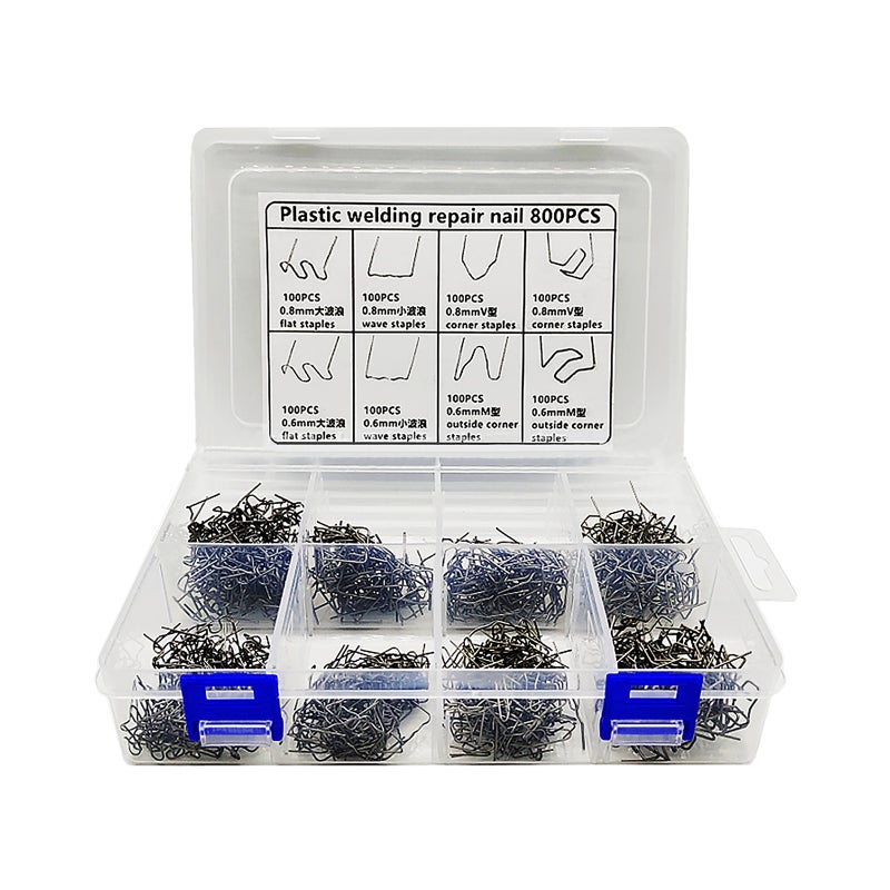 800PCS Auto Plastic Repair Hot Staples with Storage Box for Car Bumper Plastic Welding Repairing Kit - Image 1