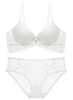 Comfy And Breathable Lace Adjust Bra And Panty Set White