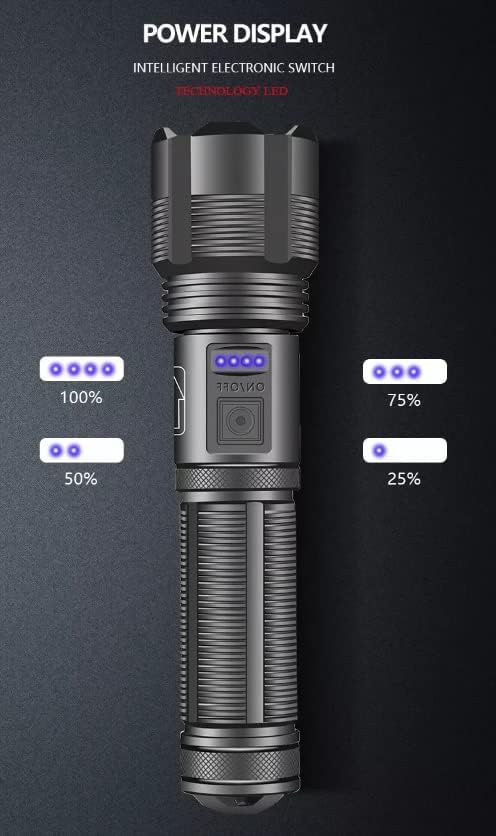 Azelf Powerful Tactical Flashlights 5 Modes LED Flashlight Adjustable Brightest Flashlight Waterproof Handheld Flash Light for Emergencies Camping Hiking - Image 5