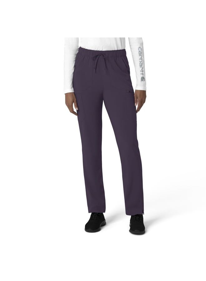 carhartt Women's Straight Leg Cargo Scrub Pant, Black Plum - Image 2