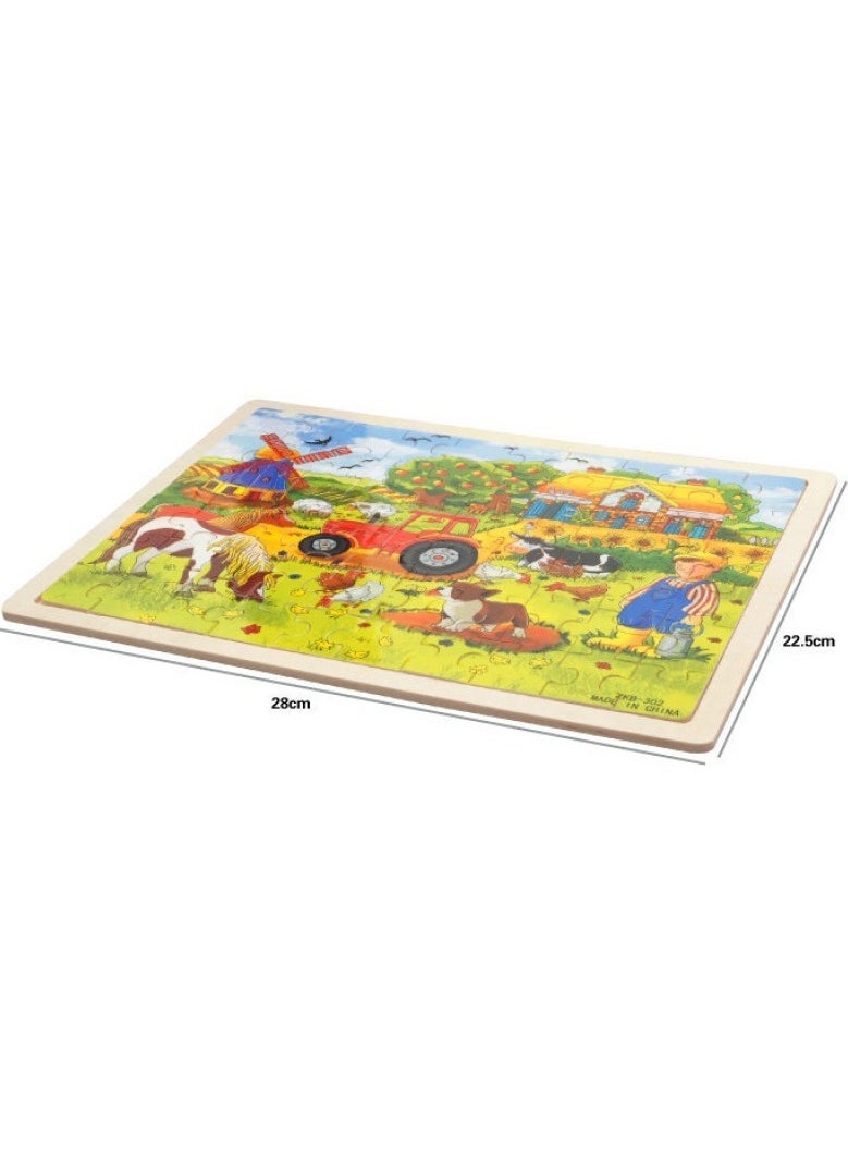 Mr. Penda - 4 Pack Wooden Puzzles for Kids Ages 3-5, 60 Piece Colorful Wooden Puzzles, Preschool Educational Puzzles Learning Travel Toys for Boys Girls - Image 1
